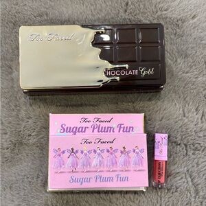 Too Faced palette bundle. Too Faced Chocolate Gold and Too Faced Sugar Plum fun